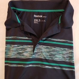 2XLT Dark Gray/Teal Green Polo